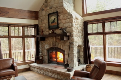 granite fireplace