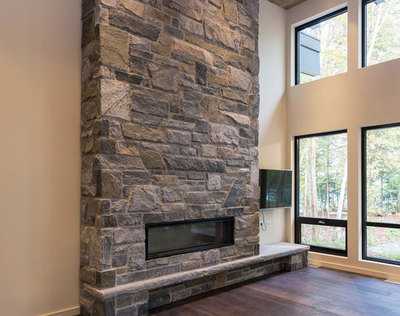 granite fireplace