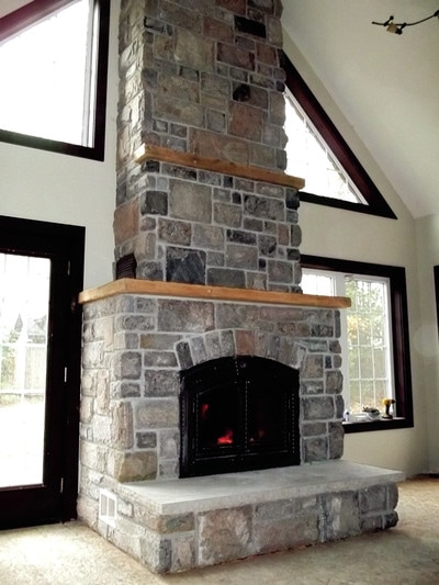 granite fireplace